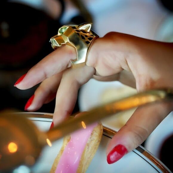 New! FP Panthere Gold Plated Cocktail Statement Ring - Picture 7 of 16